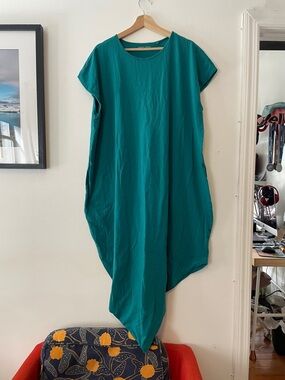 Universal Standard Teal Asymmetrical Shift Dress